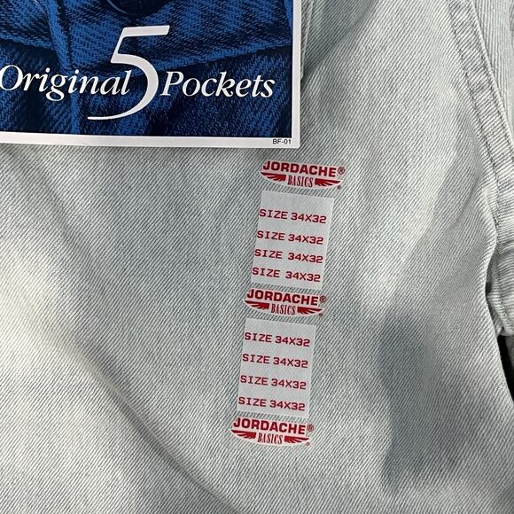 Vintage Y2K Deadstock NWT Jordache Relaxed Fit Denim Blue Jeans Men's 34x32 NEW - Picture 6 of 9